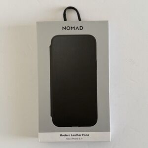 Nomad‎ Modern Leather Folio iPhone Case 6.7" Black NIB